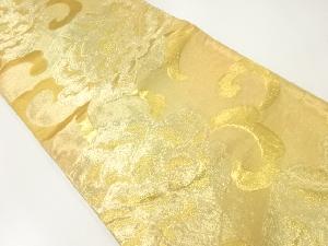 アンティーク　花唐草模様織出し袋帯（材料）